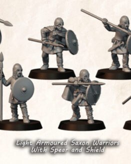 Medbury Miniatures: Light Armoured Saxon Warriors With Spears And Shields (6)