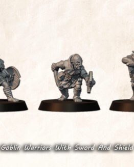 Medbury Miniatures: Goblin Krieger mit Schwert und Schild (3)