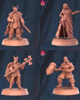 STL-Miniatures: Conan the Barbarian Movie Set B Villians (4)