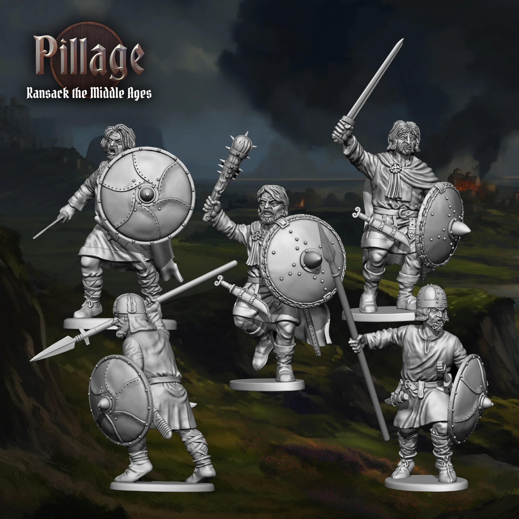 Victrix Miniatures: Carolingian Franks Unarmoured Infantry (36) – Bild 11