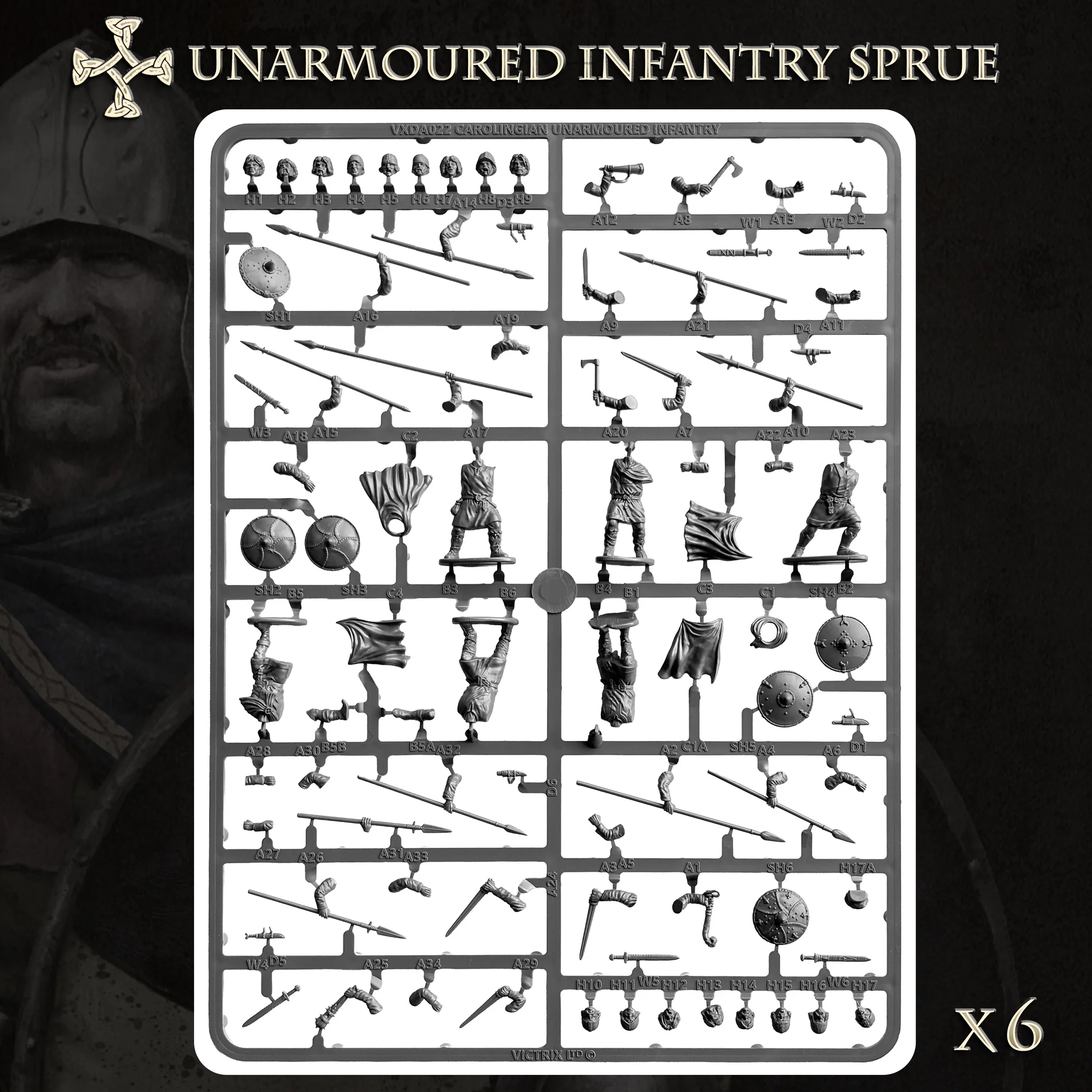 Victrix Miniatures: Carolingian Franks Unarmoured Infantry (36) – Bild 5
