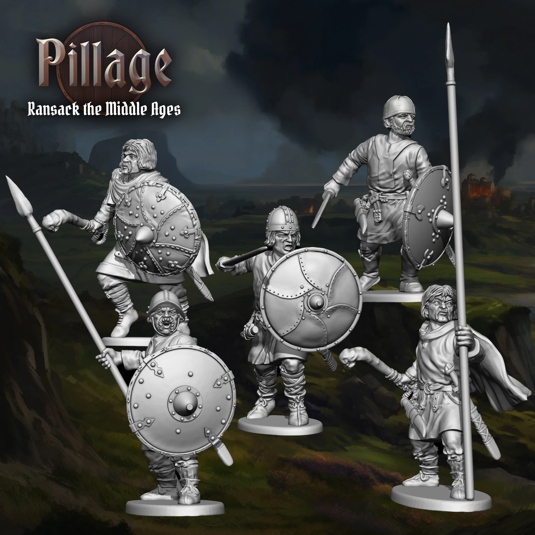 Victrix Miniatures: Carolingian Franks Unarmoured Infantry (36) – Bild 8