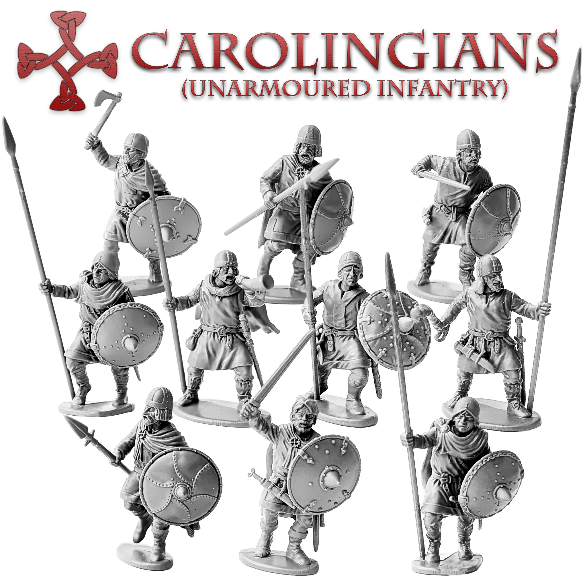 Victrix Miniatures: Carolingian Franks Unarmoured Infantry (36) – Bild 9